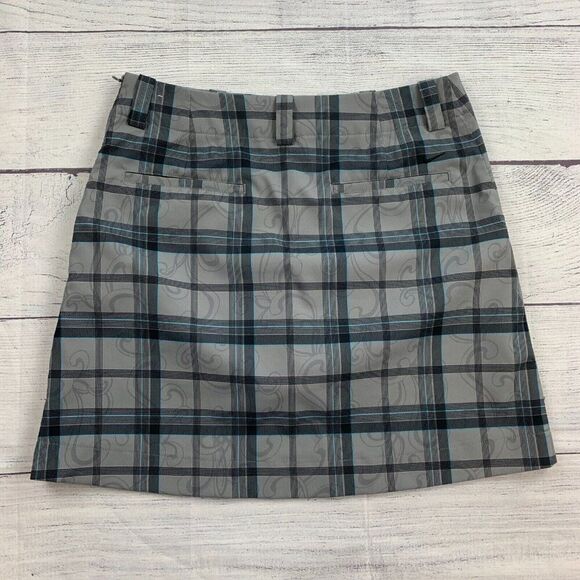 Nike Golf Skort sz 6 Shorts Under Skirt Gray Patterned Length 17" - Picture 5 of 9